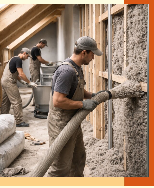 Утепление таунхауса эковатой в Славгороде от 2288 руб./м² — монтаж и задувка | ТепломастерСлд