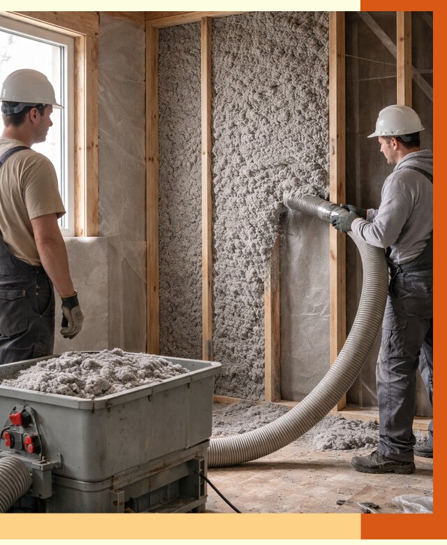 Утепление каркасного дома эковатой в Славгороде от 1872 руб. | ТепломастерСлд