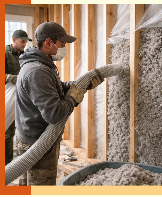 Утепление каркасного дома эковатой в Славгороде — качественно и надолго