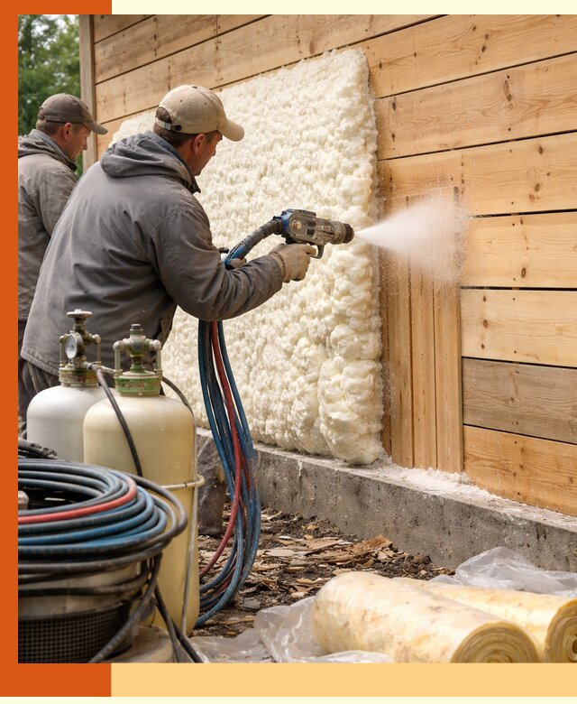 Утепление деревянного дома пенополиуретаном в Славгороде