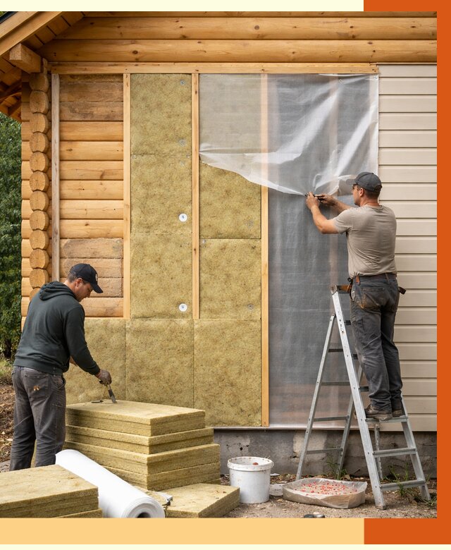 Утепление дома из бруса в Славгороде от 3900 руб./м2 — работы под ключ | ТепломастерСлд