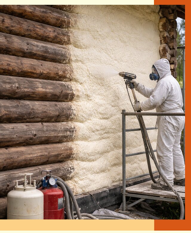 Утепление бревенчатого дома ППУ в Славгороде под ключ от 6501 руб. | ТепломастерСлд