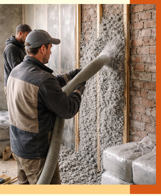 Утепление кирпичного дома эковатой в Славгороде от 2444 руб./м² | ТепломастерСлд