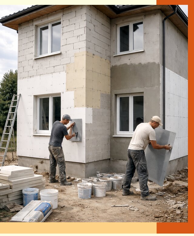 Утепление дома из газобетона в Славгороде от 4368 руб./м² — заказать у ТепломастерСлд