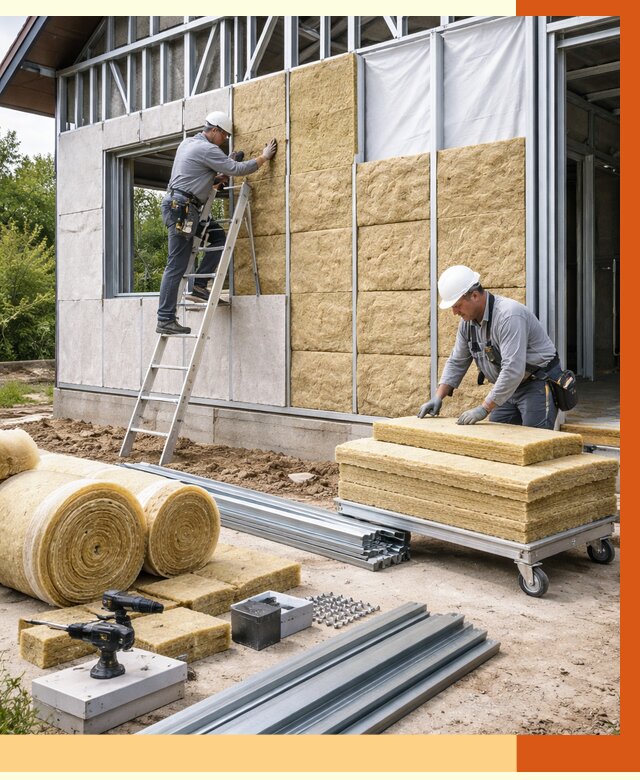 Утепление дома из ЛСТК в Славгороде от 5409 руб./м² — профессионально | ТепломастерСлд