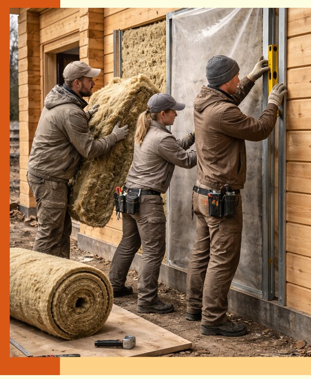 Утепление дома из двойного бруса в Славгороде качественно и надёжно