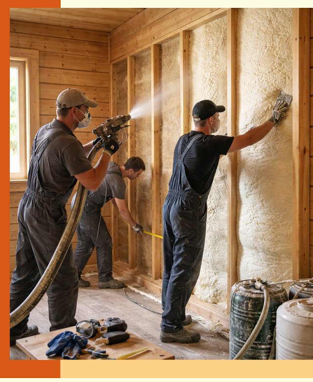 Утепление бани пенополиуретаном (ППУ) в Славгороде