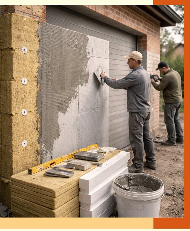 Утепление гаража снаружи в Славгороде от 4368 руб. за м2 — наружное утепление под ключ | ТепломастерСлд