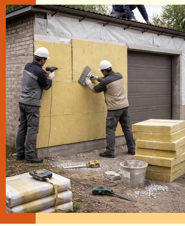 Утепление гаража снаружи в Славгороде качественно и надёжно