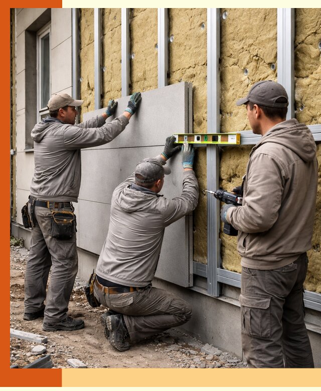 Утепление вентилируемого фасада под ключ в Славгороде