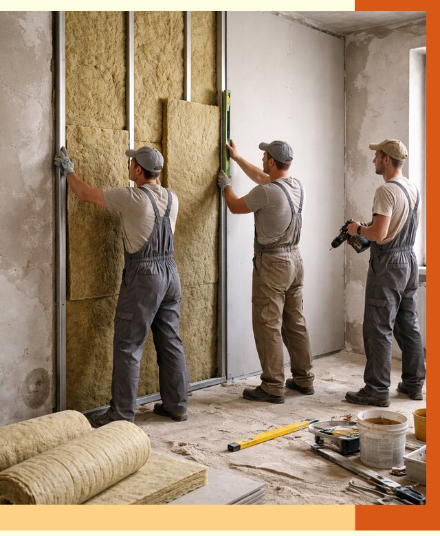 Утепление стен изнутри в Славгороде от 2340 руб/м² под ключ | ТепломастерСлд