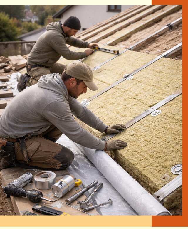 Утепление крыши снаружи в Славгороде под ключ от 1248 руб./м2 | ТепломастерСлд