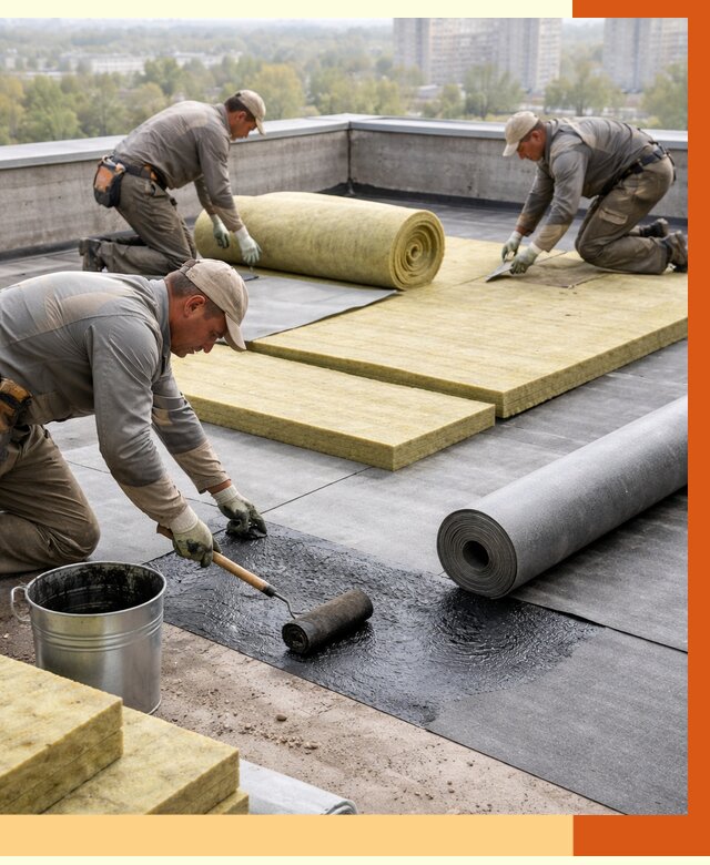 Утепление плоской крыши в Славгороде от 7489 руб./м2 под ключ | ТепломастерСлд