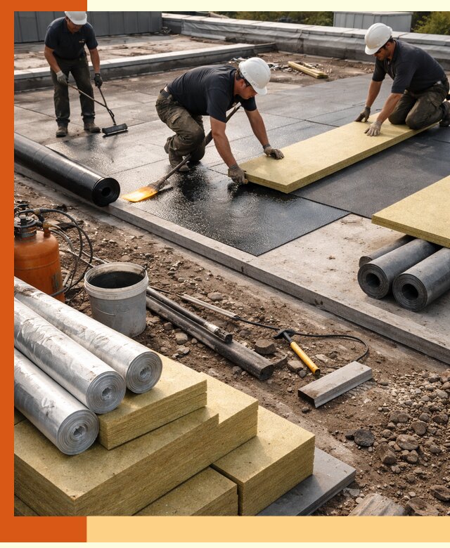Утепление плоской крыши в Славгороде — надежная теплоизоляция и герметизация