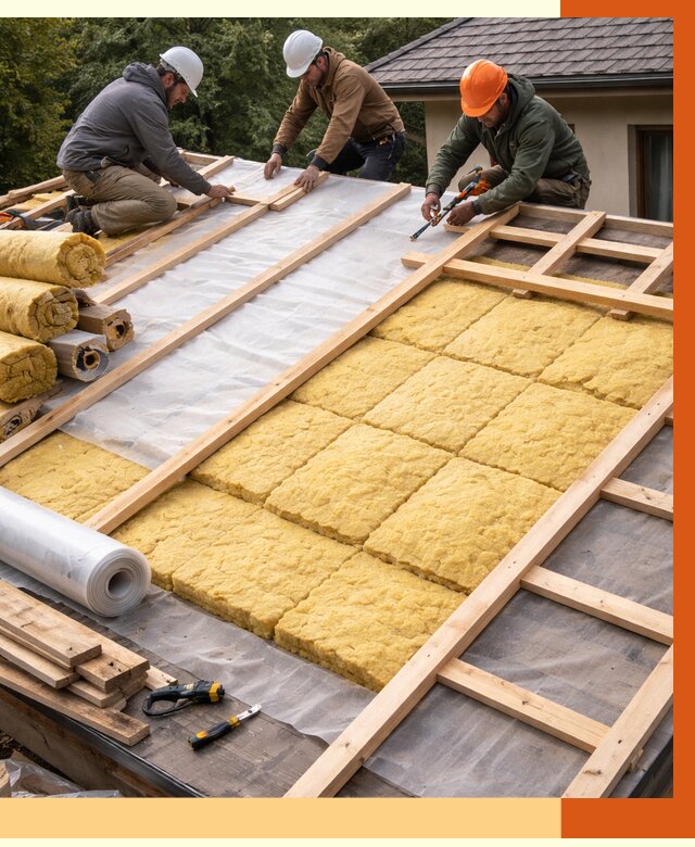 Утепление скатной крыши в Славгороде от 1300 руб./м2 под ключ | ТепломастерСлд