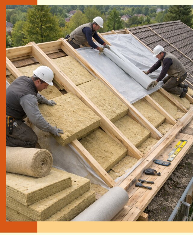 Утепление скатной крыши в Славгороде качественно и надёжно