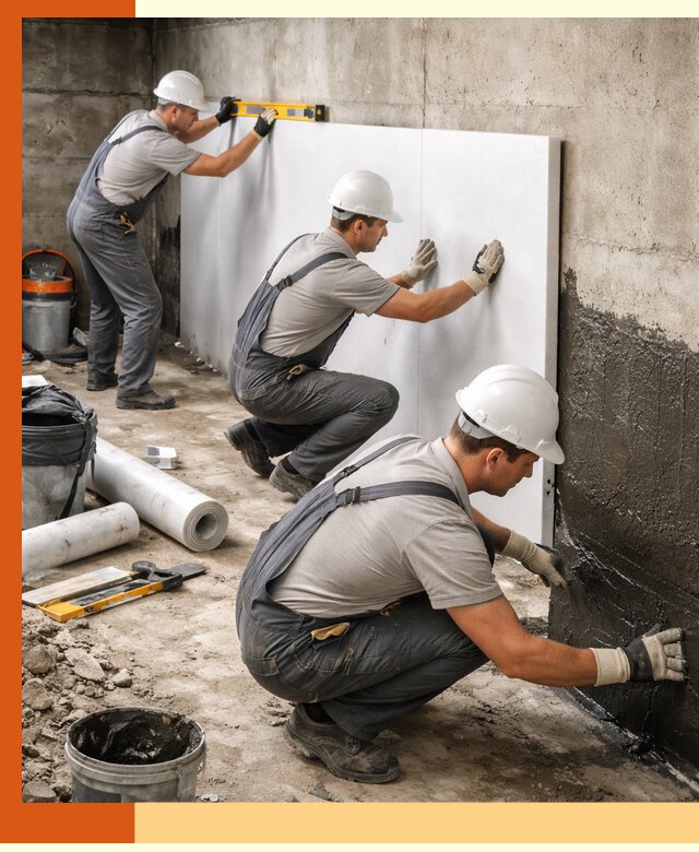 Утепление фундамента изнутри профессионально в Славгороде