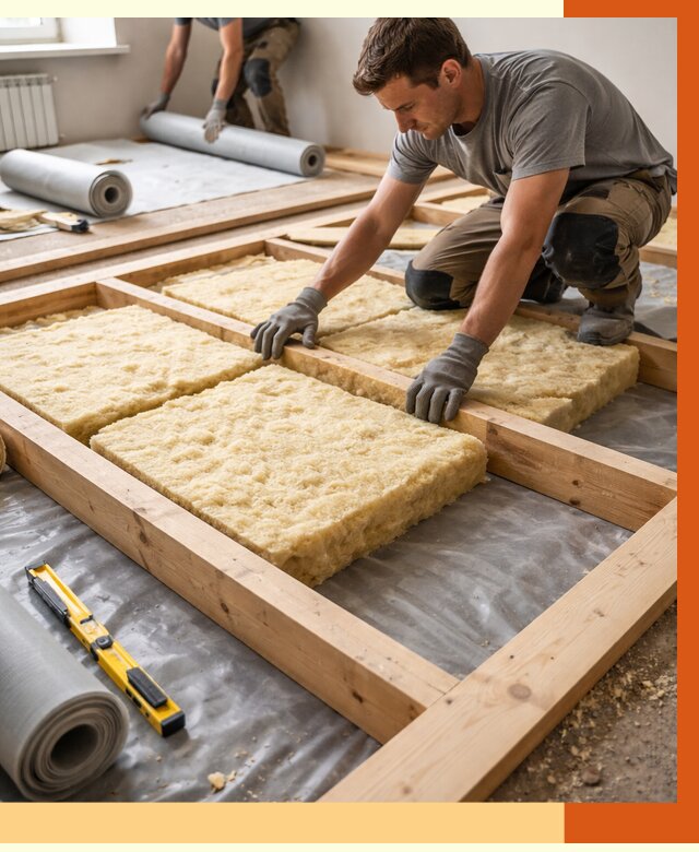 Утепление деревянного пола в Славгороде от 1560 руб./м2 под ключ | ТепломастерСлд