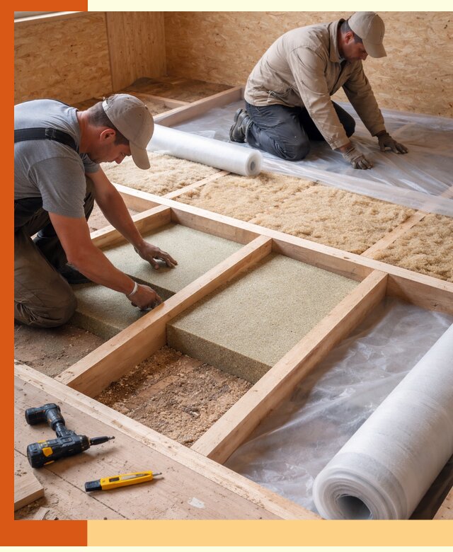 Профессиональное утепление деревянного пола в Славгороде