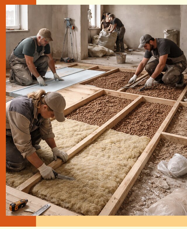 Утепление перекрытий жилых и промышленных зданий в Славгороде