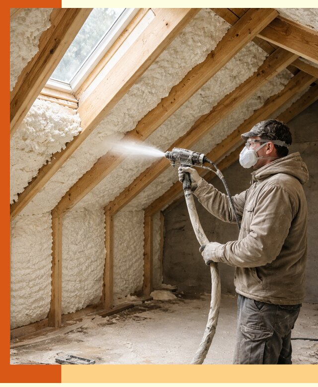 Утепление мансарды ППУ в Славгороде быстро и надежно