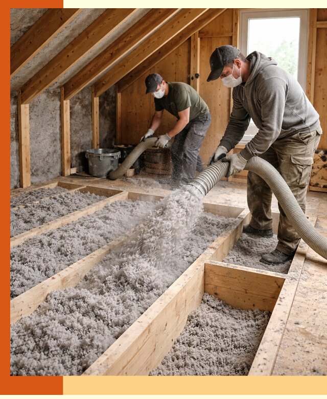 Утепление мансарды эковатой в Славгороде с гарантией качества