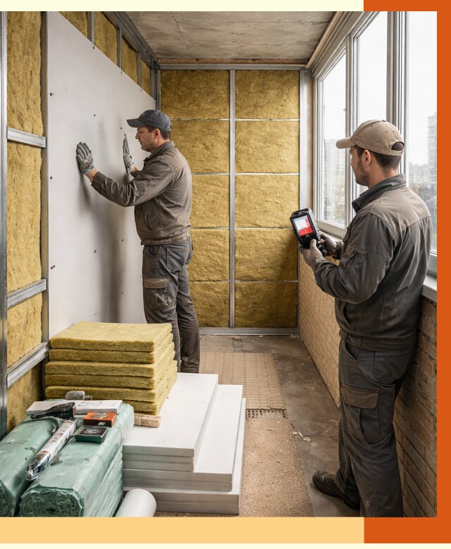 Утепление балкона в Славгороде от 4680 руб. под ключ | ТепломастерСлд