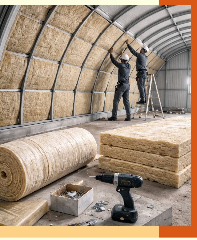 Утепление арочного ангара в Славгороде от 3328 руб./м2 под ключ | ТепломастерСлд