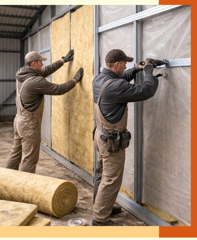 Утепление металлического ангара в Славгороде от 4940 руб/м2 — услуги под ключ | ТепломастерСлд