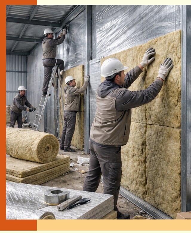 Утепление металлического склада в Славгороде: теплоизоляция и герметизация