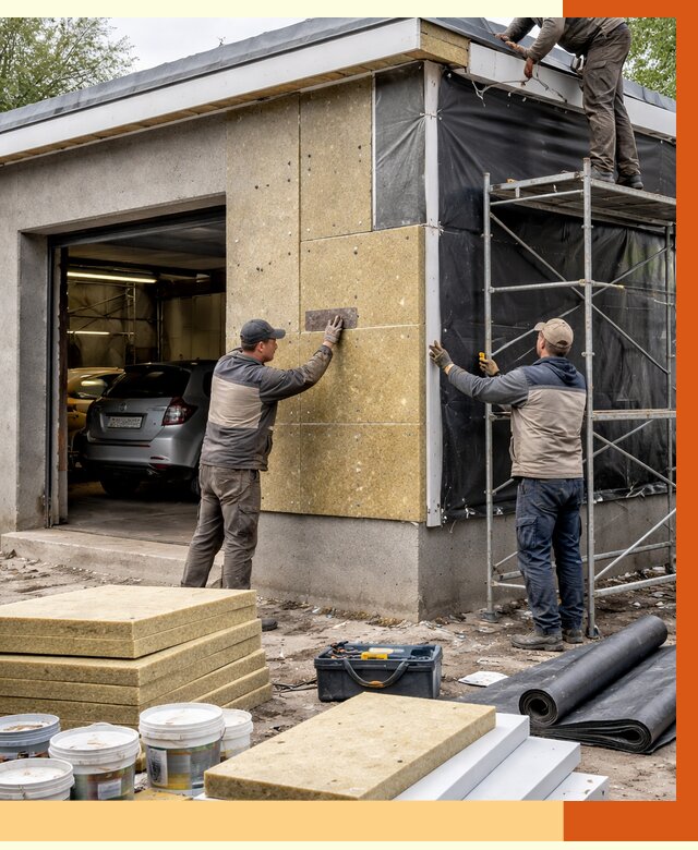 Утепление автосервиса в Славгороде ппу, пеноизоляция, от 15081 руб/м2 — ТепломастерСлд