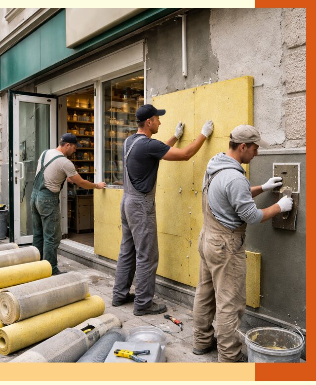 Утепление магазина в Славгороде от 4680 руб/м2 — цена, стены и снаружи | ТепломастерСлд