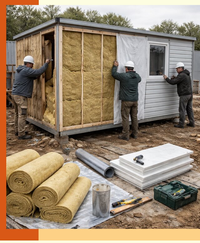 Утепление строительной бытовки под ключ в Славгороде для любых условий