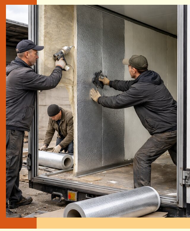 Утепление холодильного кузова в Славгороде — монтаж и теплоизоляция