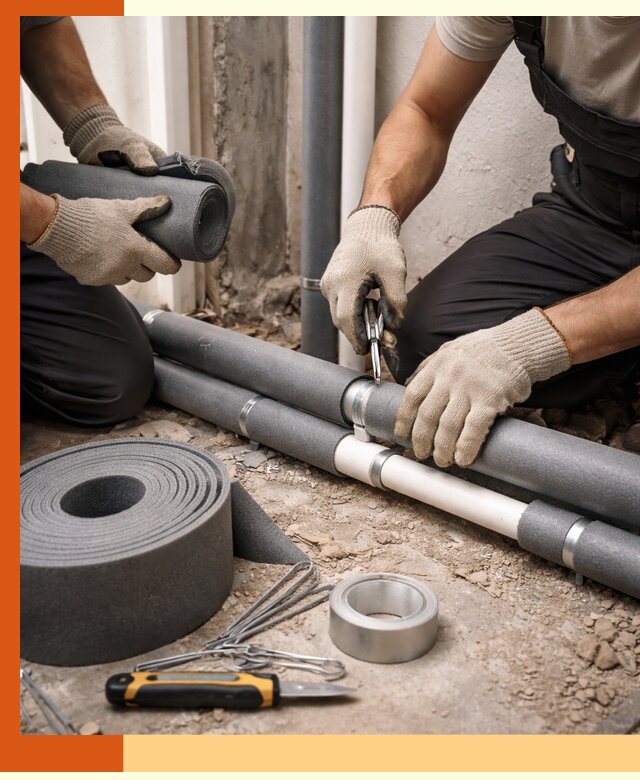 Утепление труб водоснабжения в Славгороде — монтаж и защита сети