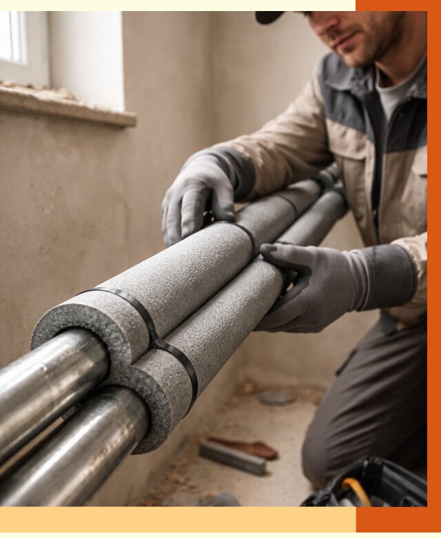 Утепление труб отопления в Славгороде от 2964 руб. за м² — услуги под ключ | ТепломастерСлд