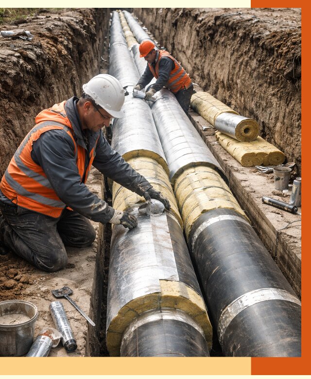 Утепление теплотрассы в Славгороде от 4680 руб./м2 — ппу и комплексная изоляция | ТепломастерСлд