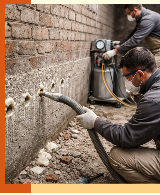Заполнение колодцевой кладки ППУ в Славгороде быстро и герметично