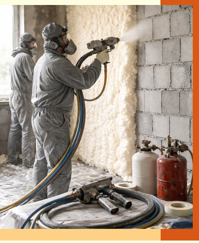 Утепление блочной стены ППУ в Славгороде от 4420 руб./м² — ТепломастерСлд