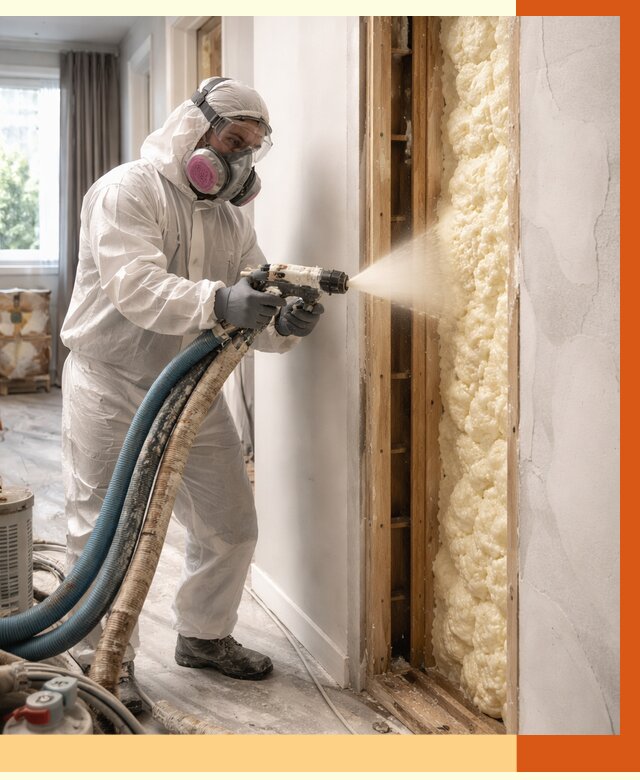 Межстеновое утепление ППУ в Славгороде от 2860 руб/м2 — межстенное утепление под ключ | ТепломастерСлд