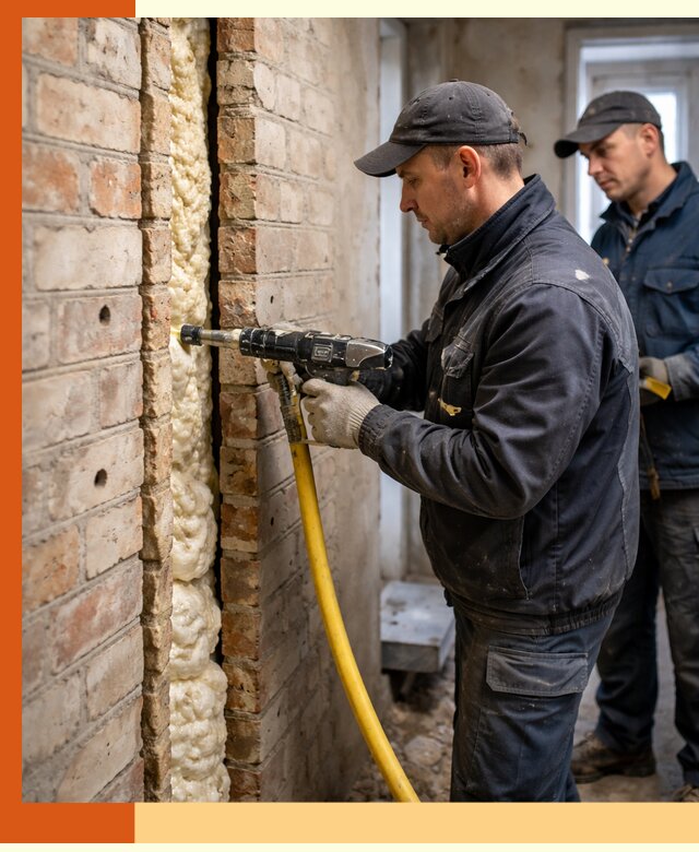 Межстеновое утепление пенополиуретаном в Славгороде