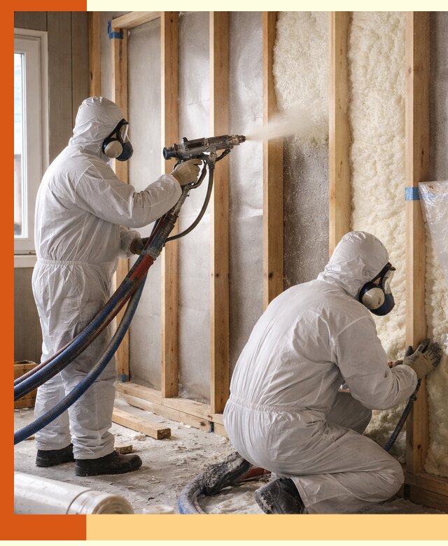 Утепление каркасной стены ППУ в Славгороде для домов и коттеджей