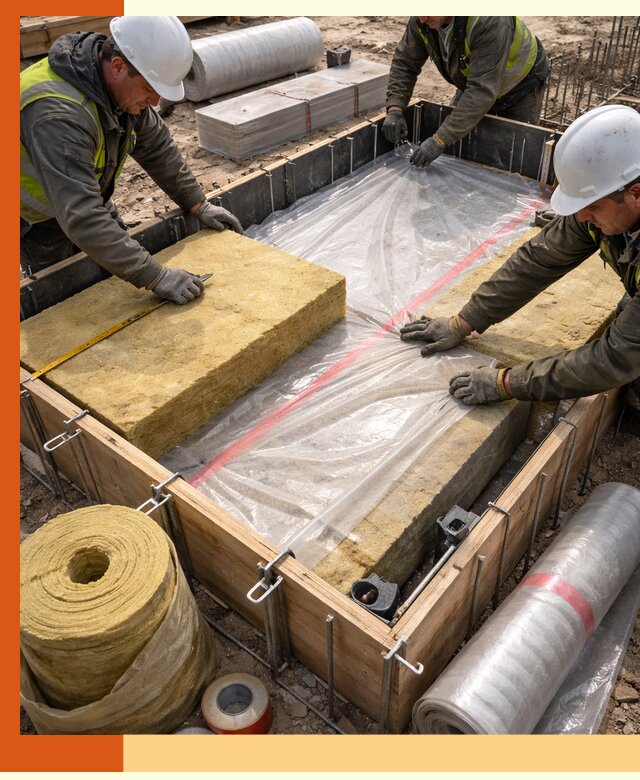 Теплоизоляция опалубки для строительства в Славгороде