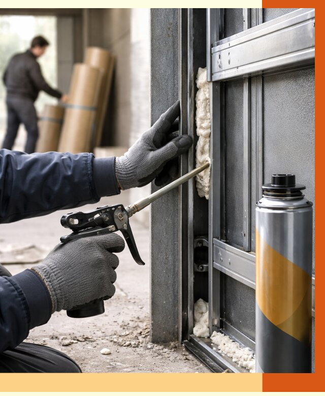 Заполнение пустот ворот в Славгороде от 4680 руб. — заливка ППУ, утепление под ключ | ТепломастерСлд