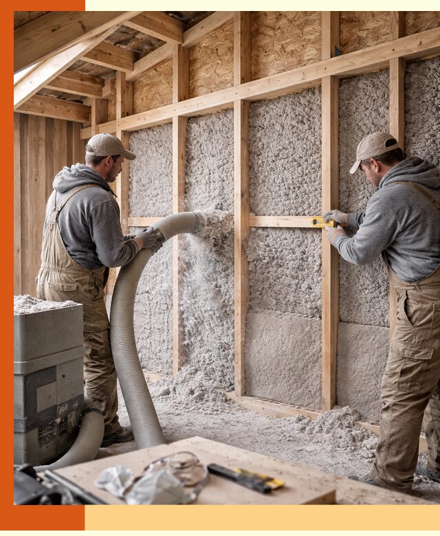 Утепление эковатой стен, потолков и перекрытий в Славгороде