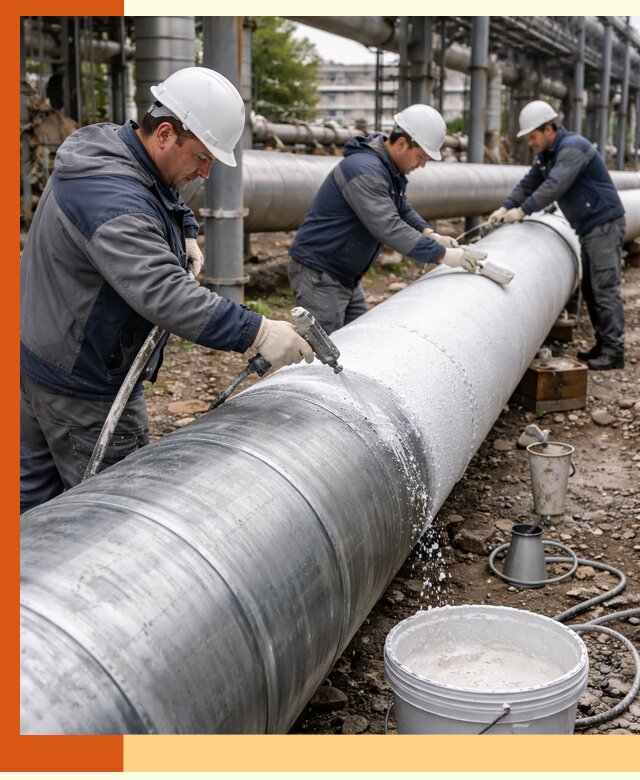 Утепление теплотрассы жидкой теплоизоляцией в Славгороде