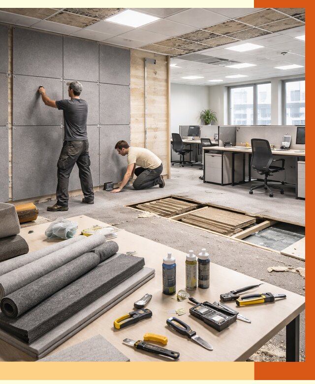 Профессиональная шумоизоляция офиса в Славгороде от 7021 руб. за м2 | ТепломастерСлд