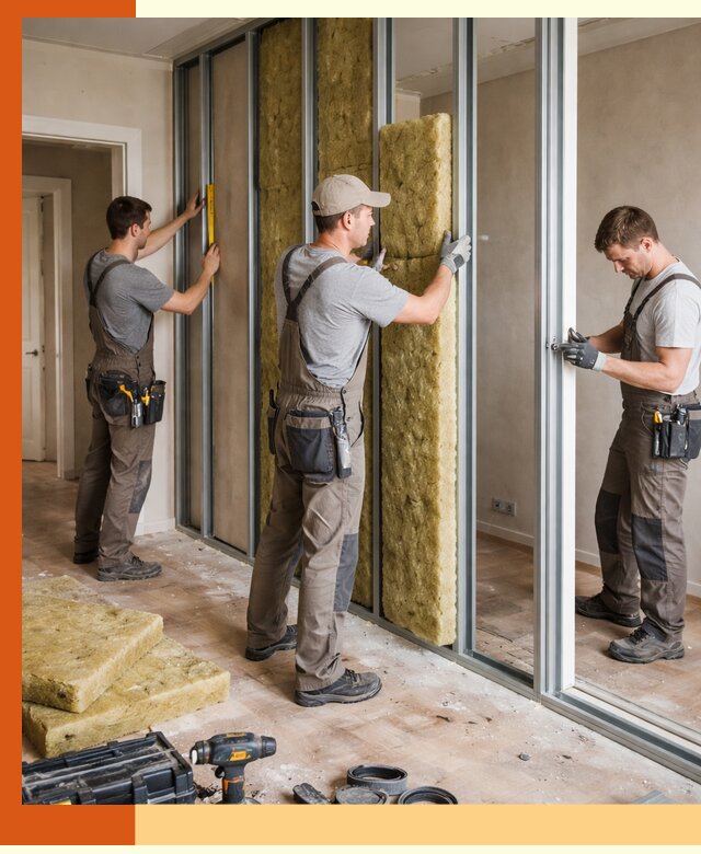 Шумоизоляция межкомнатных перегородок в Славгороде эффективно и надёжно