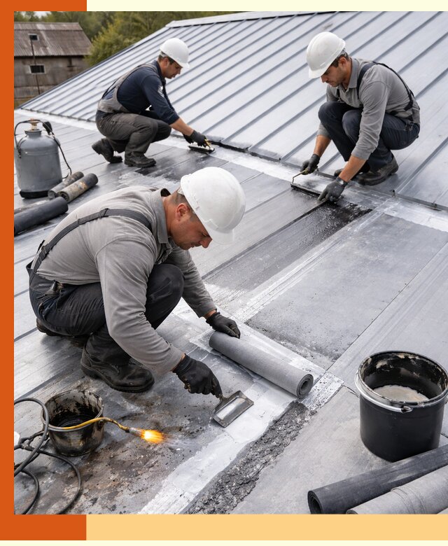 Гидроизоляция металлической кровли с гарантией в Славгороде