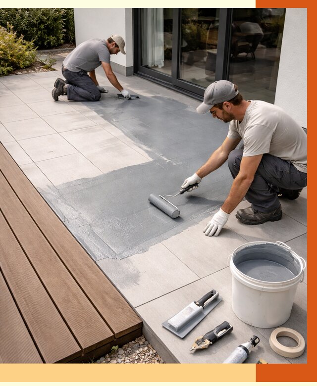 Гидроизоляция террасы в Славгороде под ключ от 7801 руб./м² | ТепломастерСлд